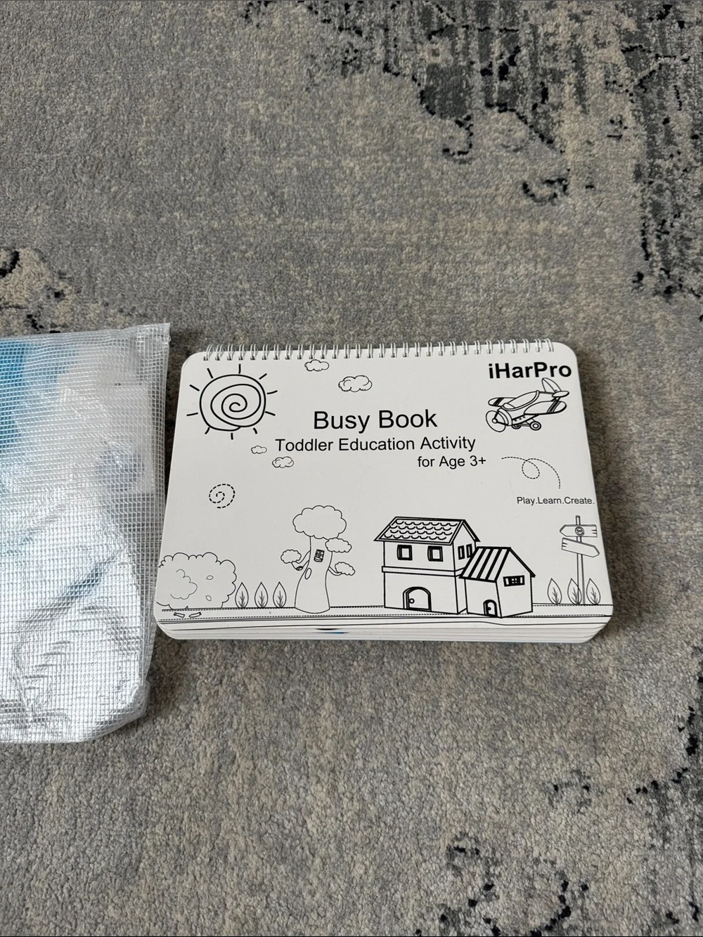 Busy Book Toddler Activity - White